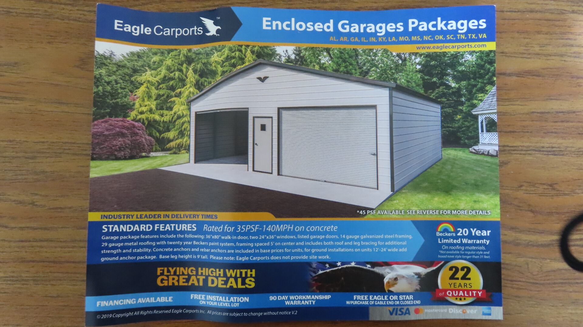 Eagle carport structure at McWha Fischer in Robstown TX