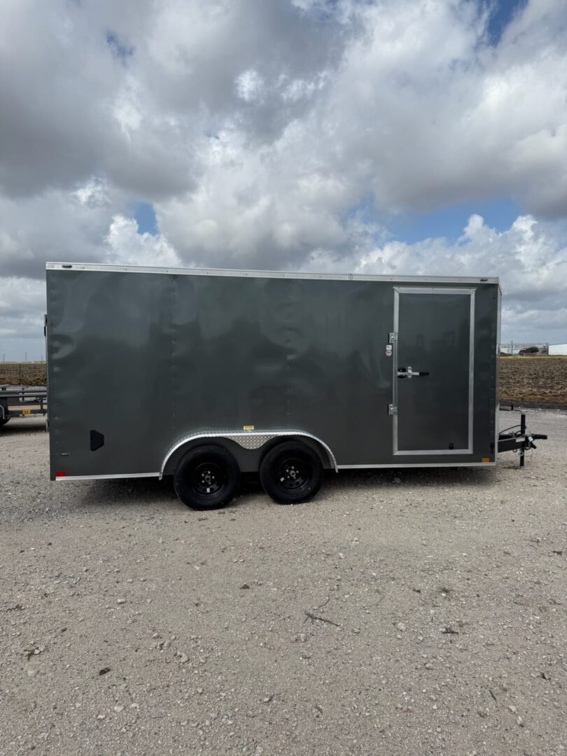 Double axle cargo trailer at McWha Fischer Trailer Sales