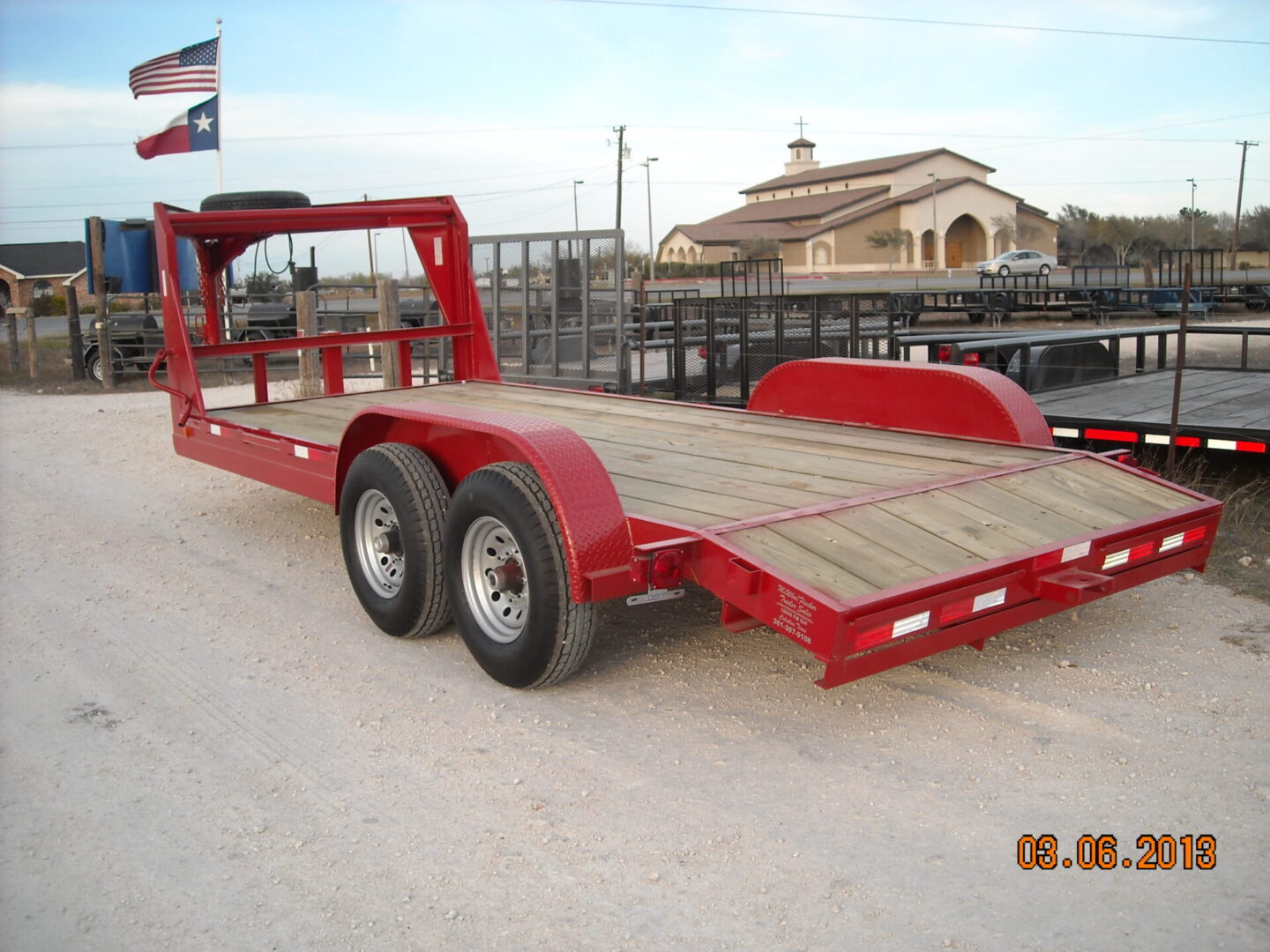 Gooseneck lowboy trailer at McWha Fischer in Robstown TX