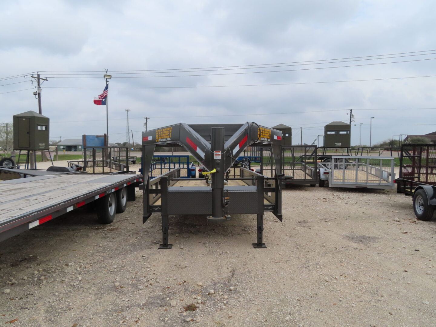 Gooseneck lowboy trailer available in Corpus Christi area