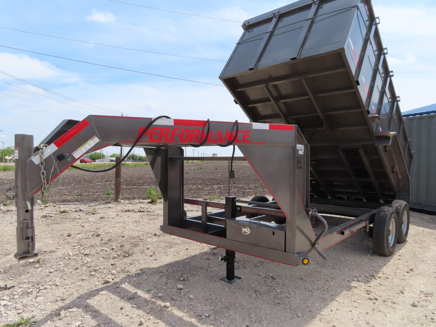 Dump trailer for sale at McWha Fischer Trailer Sales